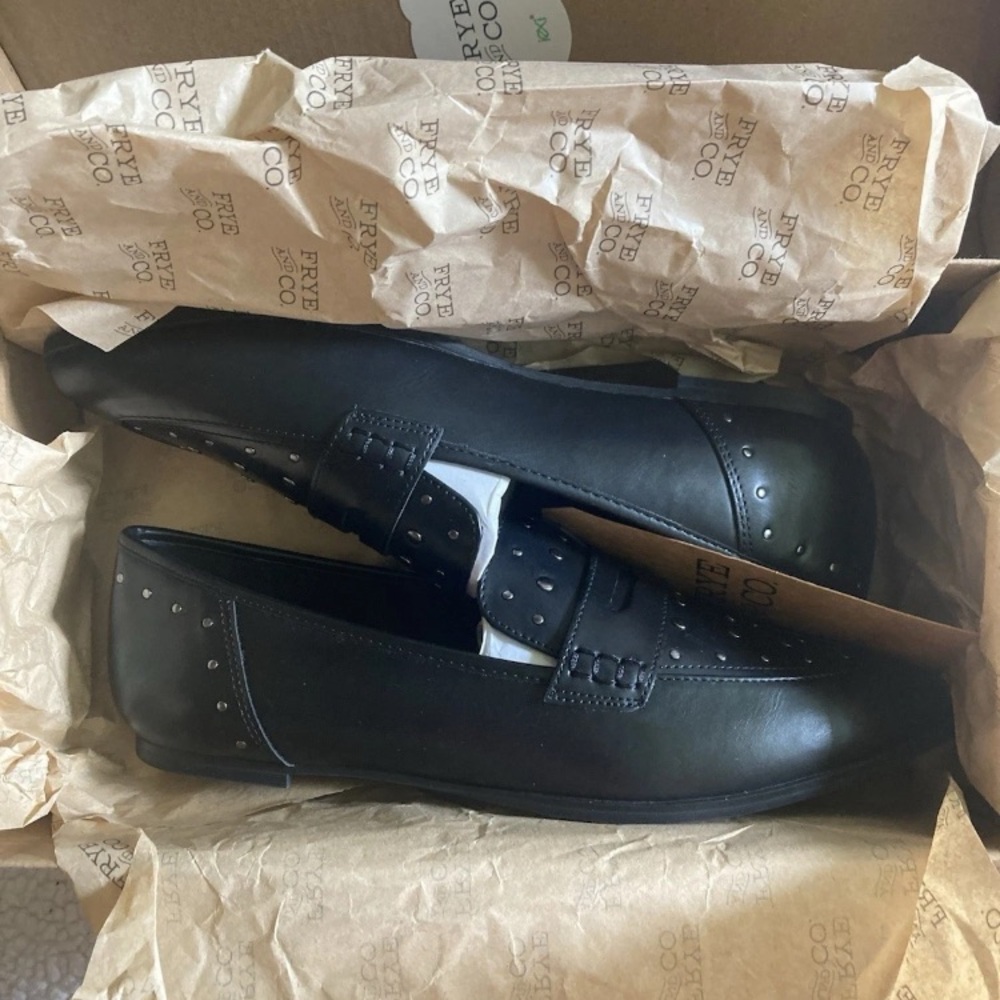 FRYE AND CO Elara Women's studded penny loafers Size 7M Brand new in box - Picture 11 of 13